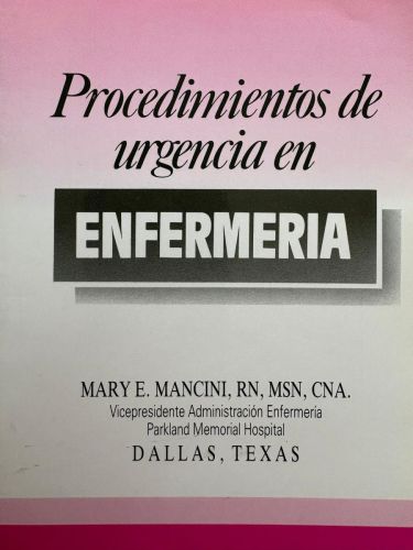 Procedimientos de urgencia en enfermería