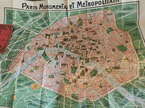 PLANO MONUMENTAL PARIS - ENVIRONS - MONUMENTAL -METROPOLITAIN -
