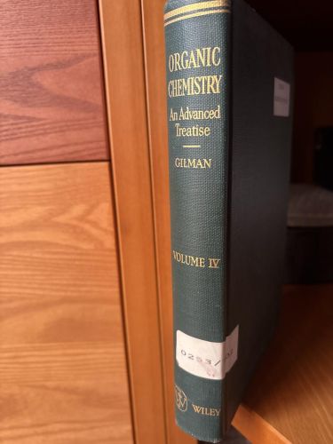 ORGANIC CHEMISTRY. AND ADVANCED TEATISE. VOLUMEN IV