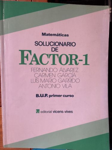 Factor 1. Solucionario de matemáticas.