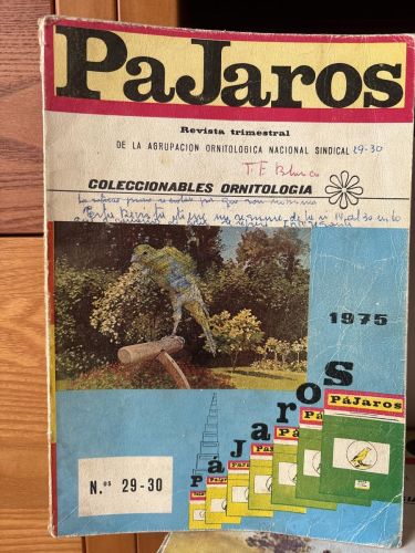 REVISTA PAJAROS. Nº 29-30. AÑO VIII. JULIO-DICIEMBRE  1975. COLECCIONABLES ORNITOLOGIA