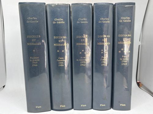 CHARLES DE GAULLE. DISCOURS ET MESSAGES. 5 VOLUMENES