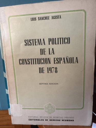 Sistema político de la Constitución española de 1978