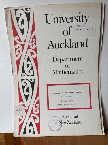 UNIVERSITY OF AUCKLAND. DEPARTMENT OF MATHEMATICS. Nº30. A PROPERTY OF THE SUZUKI GROUPS