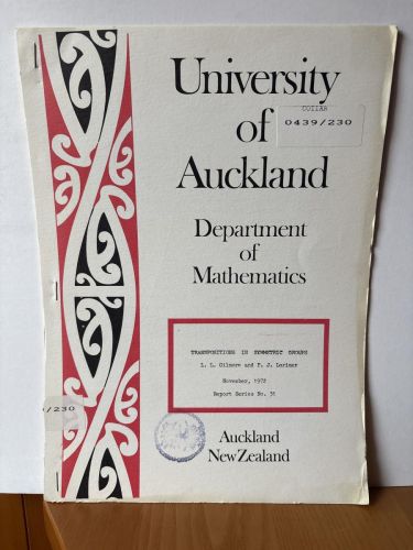 UNIVERSITY OF AUCKLAND. DEPARTMENT OF MATHEMATICS. Nº31. TRANSPOSITIONS IN SYMETRTIC GROUPS
