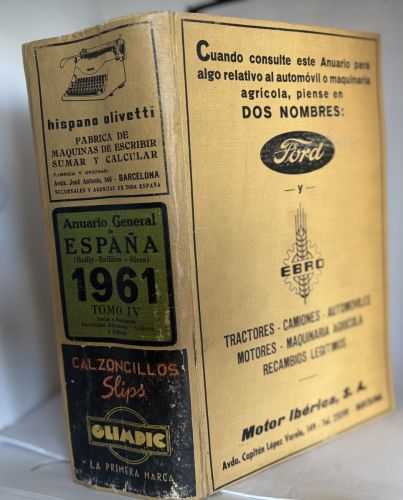 ANUARIO GENERAL DE ESPAÑA AÑO 1961 TOMO IV (BAILLY-BAILLIÈRE-RIERA)