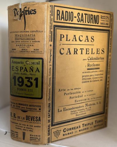 ANUARIO GENERAL DE ESPAÑA AÑO 1931 TOMO III(BAILLY-BAILLIÈRE-RIERA)